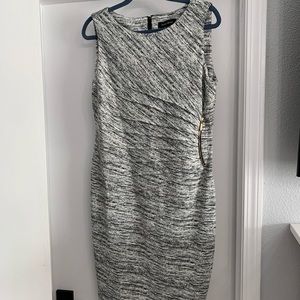 White and black striped pattern with zipper design